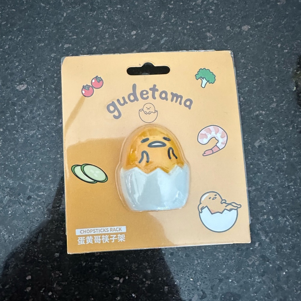 Sanrio Gudetama The Lazy Egg Mini Figures/chopstick rack NEW